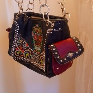 Montana West Sugar Skull Tote Purse